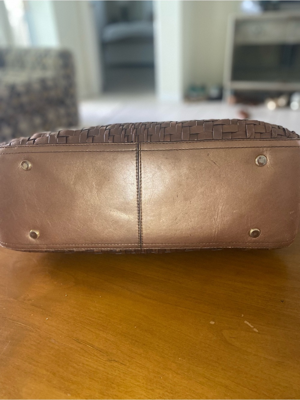Cole Haan Woven Leather Shoulder Bag in Brown - Picture 3 of 7